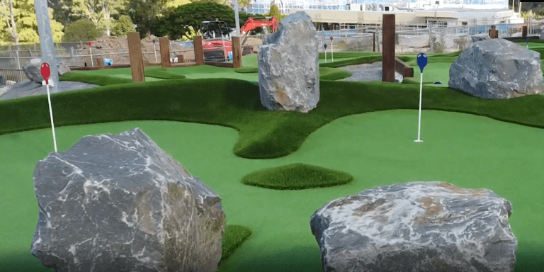 New putt putt course in completion at Fairway Carindale.